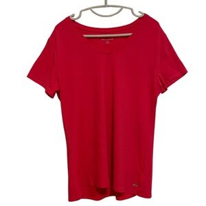 Amazon Essentials Neon Short Sleeve V Neck Size Large Tee